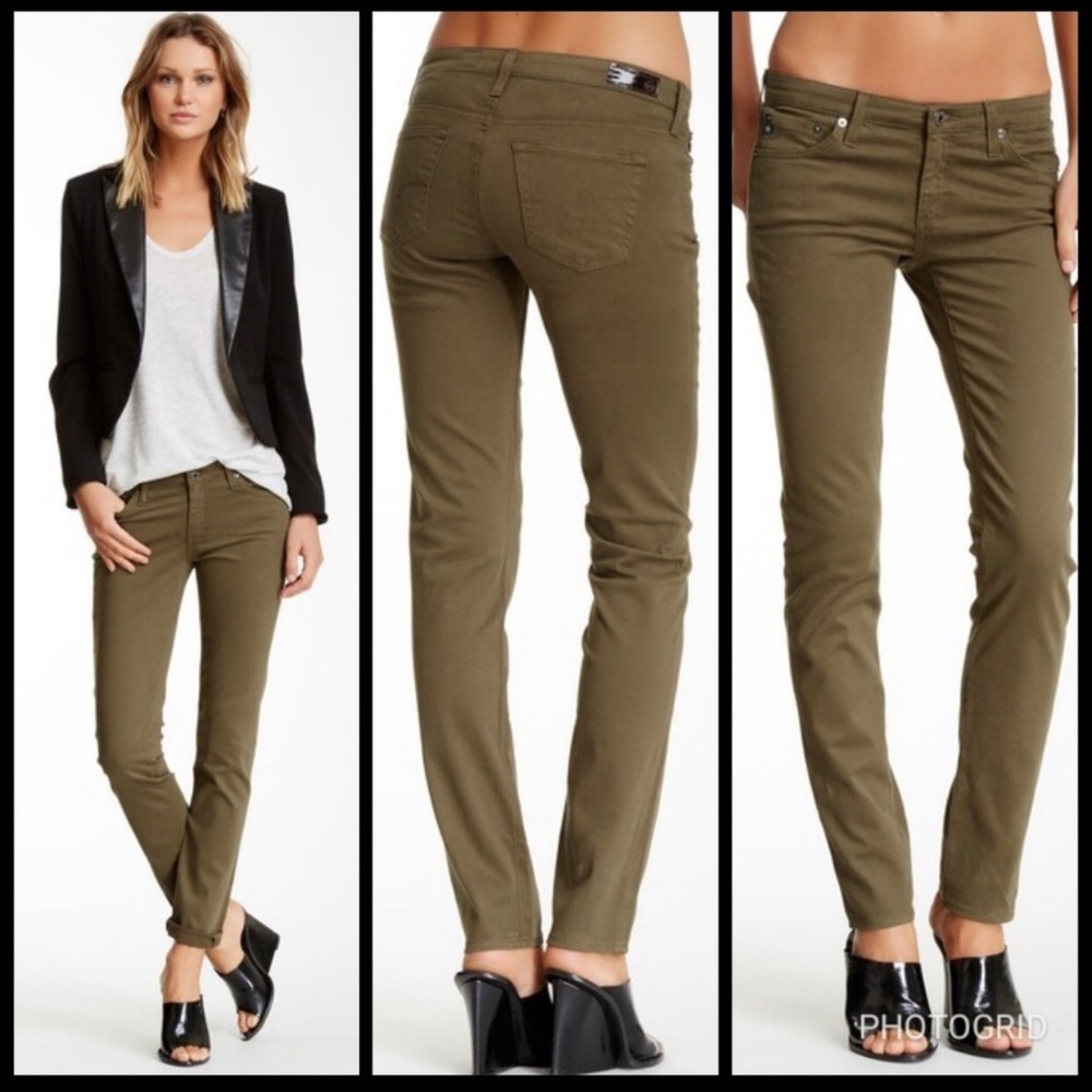 AG The Stilt Cigarette Pant Olive 28